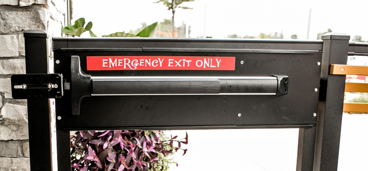 emergency push bar installation in Burlingame